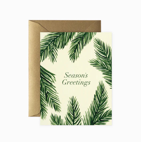 Winter Fir Season's Greetings Holiday Greeting Card Paper Anchor Co
