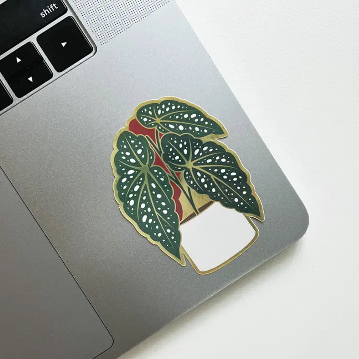 Begonia Sticker Luxe Metallic Gold Sticker