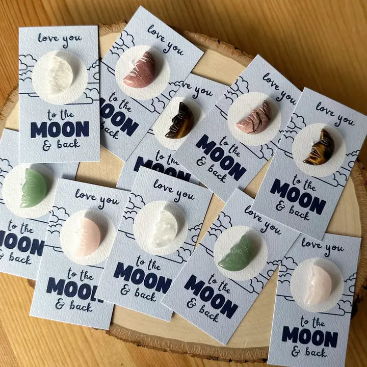 "Love You To the Moon & Back" Mini Crystal Greeting Card