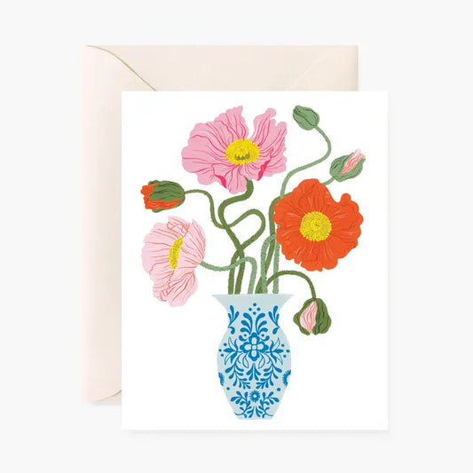 Poppy Vase | Greeting Card