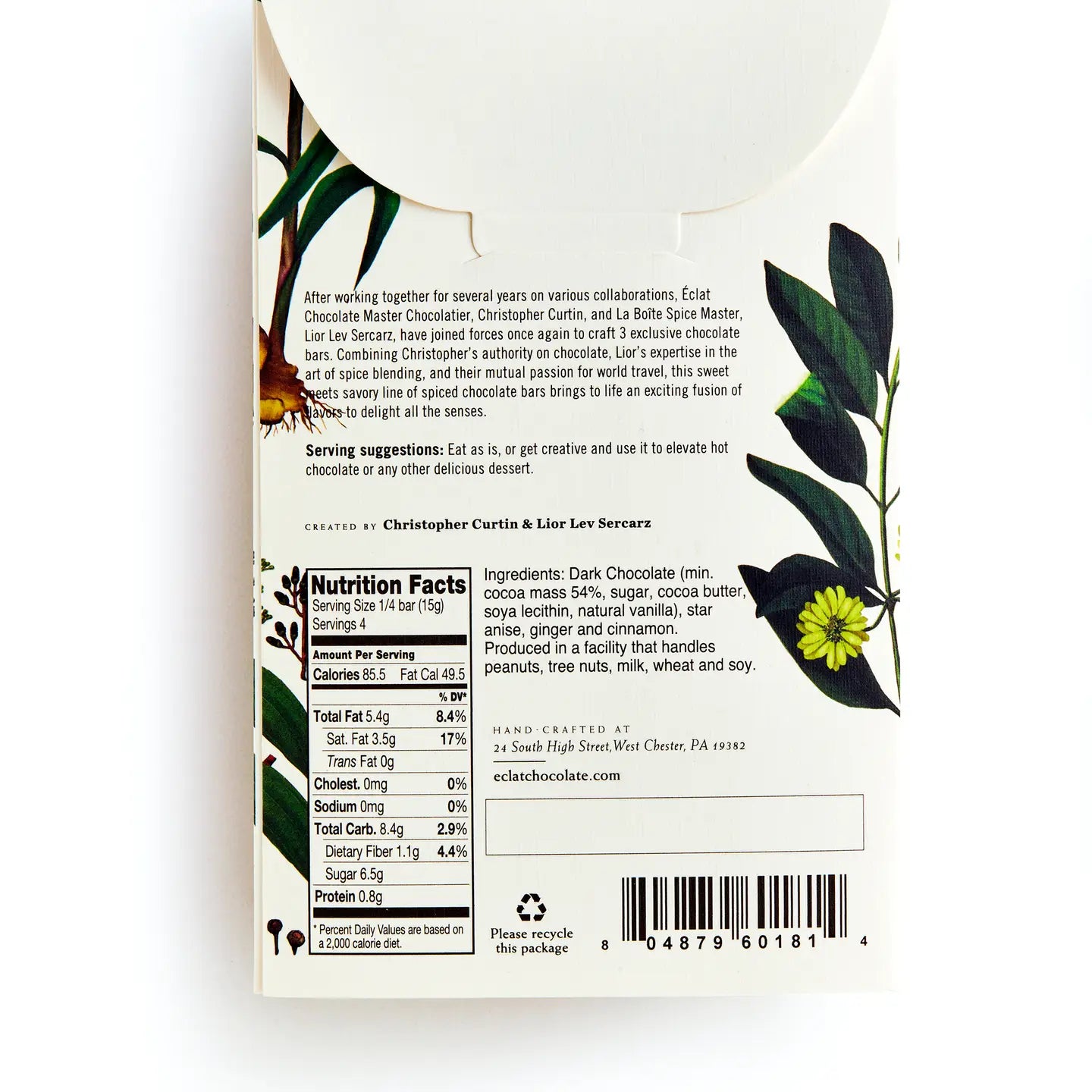 Reims N.39 Spice & Chocolate Bar by Éclat Chocolate