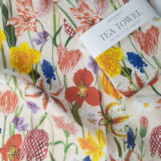Spring | 100% Linen Tea Towel