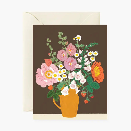 Clay Floral Vase | Greeting Card