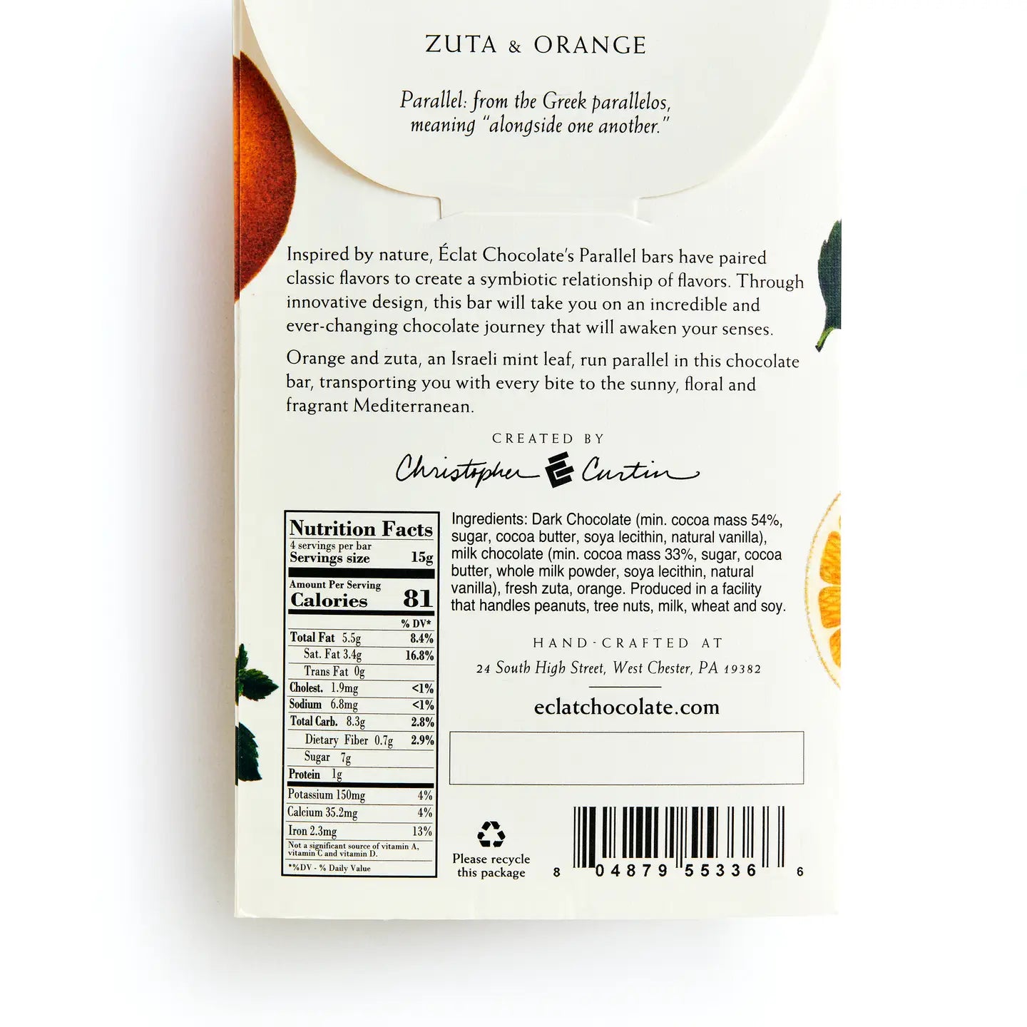 Zuta & Orange Chocolate Bar by Éclat Chocolate