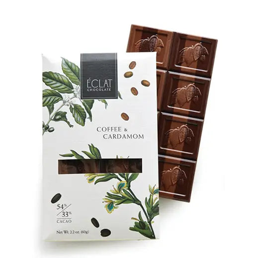 Coffee & Cardamom Chocolate Bar by Éclat Chocolate