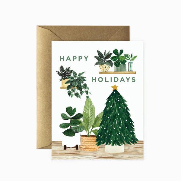 Holiday Plant Shelf Greeting Card Paper Anchor Co