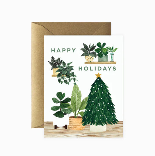 Holiday Plant Shelf Greeting Card Paper Anchor Co