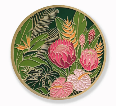 Tropical Floral Luxe Coaster