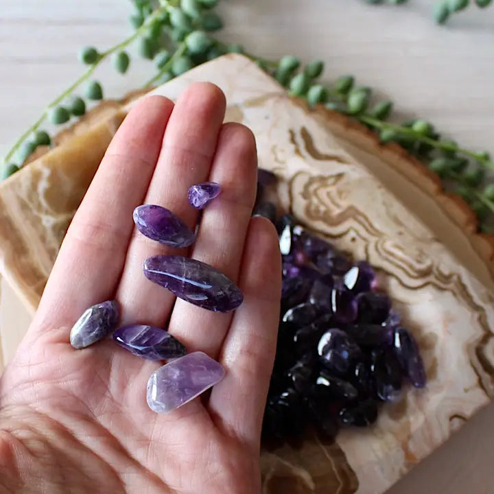 Amethyst Tumbled Chips (Xs) 4oz Bag