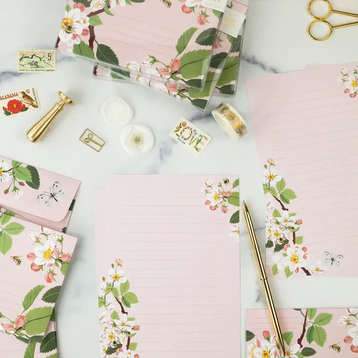Apple Blossom Letter Writing Set