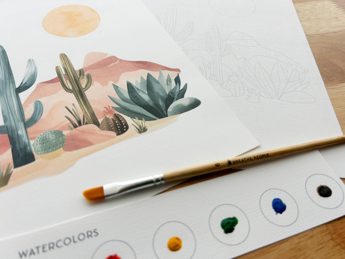 All-In-One Beginner Watercolor Paint Set - Desert Landscape