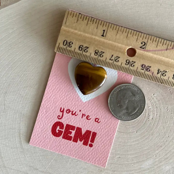 "You're A Gem!" Heart Mini Crystal Greeting Card